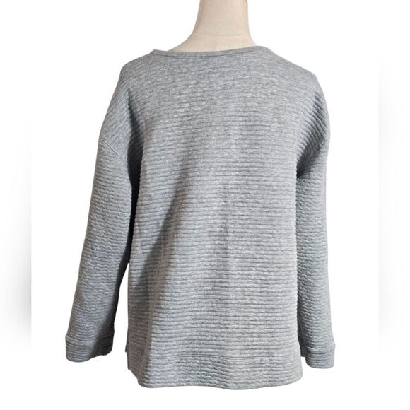 Liv Casual Gray Ribbed Boston Celtics Sweatshirt - Picture 3 of 4